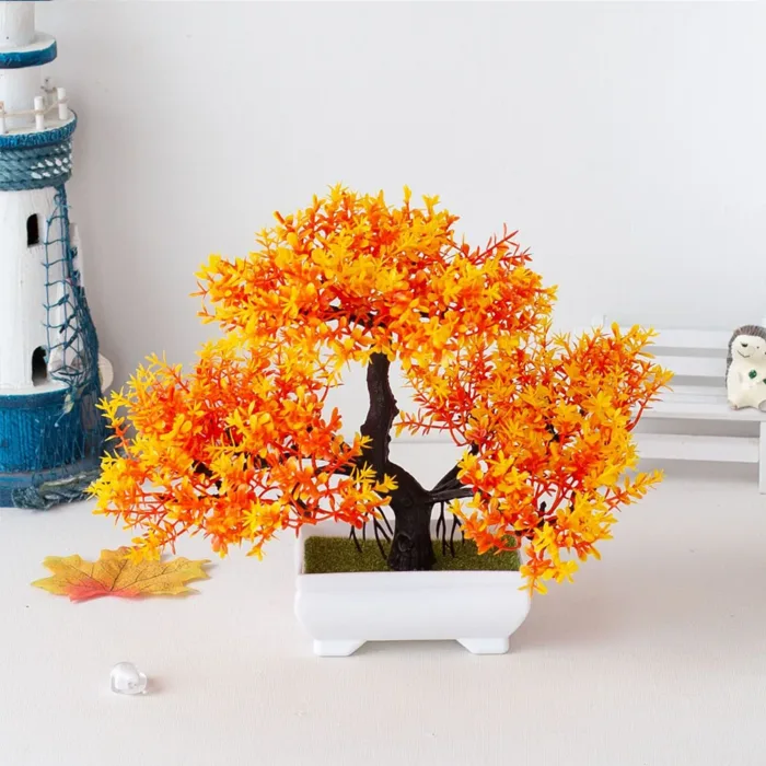 Artificial Plastic Plants Bonsai Small Tree Pot Fake Plant Potted Flower Garden Arrangement Ornaments Room Home Table Decoration - Image 19