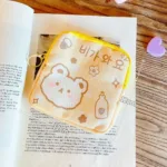 Korean Cute Bear Large Capacity Sanitary Napkin Storage Bags Girls Cartoon Physiological Period Tampon Organiser Bag Mini Bag - Image 10