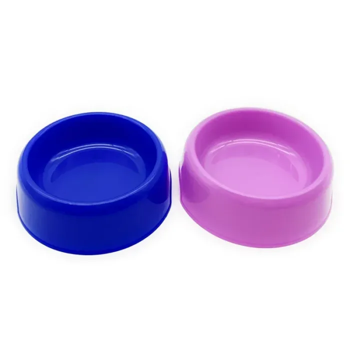 Solid Color Pet Bowl Plastic Dog Cat Round Single Bowls Thickened Eco-Friendly Dog Pet Supplies Dog Accessories - Image 3