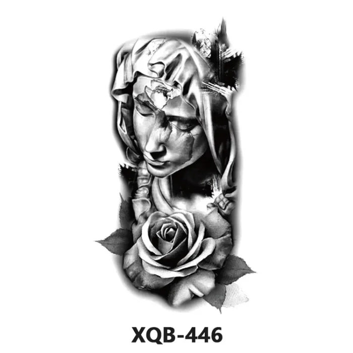210 * 114mm Dragon, Snake, Lion Tattoo Sticker For Men And Women Black And White Color Transfer Printing Temporary Tattoos Art - Image 33