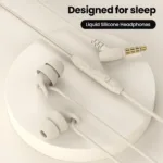 Soft Silicone Headphones Wired Handsfree Type C 3.5mm Jack Earphones In-Ear Sleep Wired Headset With Mic In-line Control Earbuds - Image 2