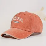 Fashionable Versatile Washed Letters Solid Color Embroidered Baseball Cap For Men Wide Brimmed Casual Sports Cap For Women - Image 15