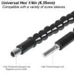 Flexible Screwdriver Extension Flex Drill Bit Holder Hex Shaft Tip Soft for Electric Screw Driver Snake Adapter Connect Magnetic - Image 3