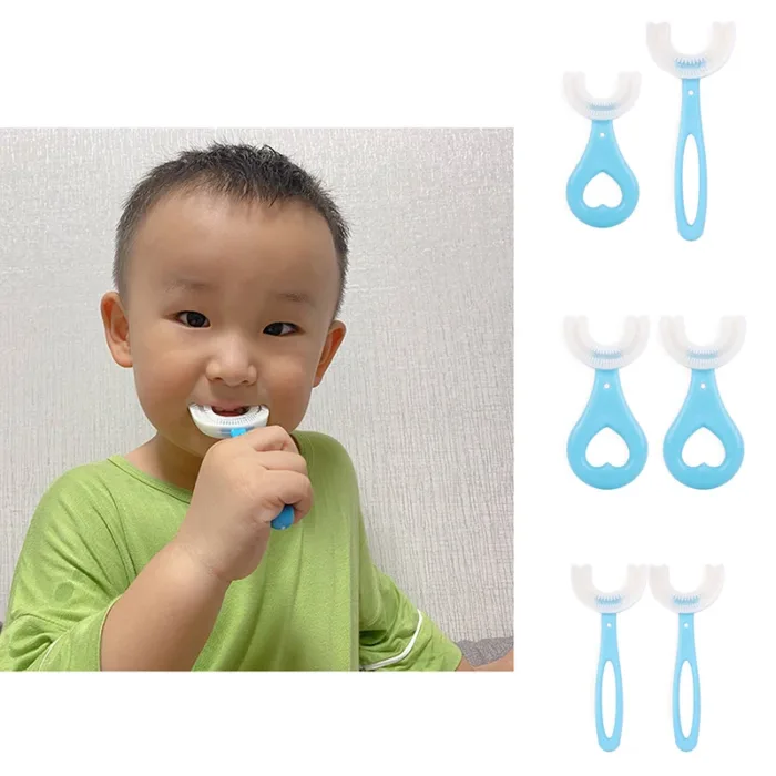 Baby Toothbrush Children 360 Degree U-shaped Child Toothbrush Teethers Baby Brush Silicone Kids Teeth Oral Care Cleaning - Image 5