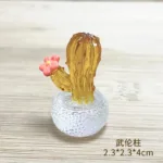Creative Simulation Cactus Plant Decor Transparent Fleshy Car Computer Decoration Ornaments Decorative Crafts Home Accessories - Image 15