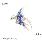 Rhinestone Phoenix Brooches for Women Unisex Enamel Bird Animal Pins Event Party Backpack Decoration Clothes Accessories - Image 19