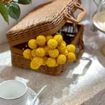 High Quality Handmand Artificial Flowers Vase Decor Home Wedding Party Wreath Scrapbook Golden Ball Crafts Christmas Accessories - Image 3