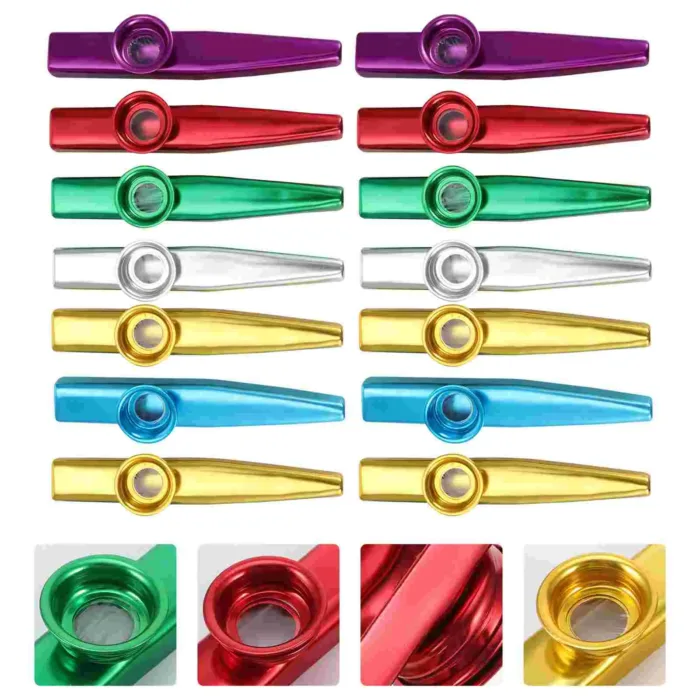 Metal Kazoo Lightweight Portable for Beginner Flute Instrument Music Lover Woodwind Instrument Simple Design Lightweight Whistle - Image 4