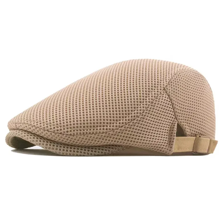 summer hollow mesh breathable sun hat classic solid color beret men and women universal hats outdoor sports cap - Image 7