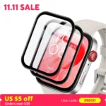 Screen Protector for Huawei Watch Fit 3 3D Curved Screen Protector for Huawei Watch Fit3 Ultra-HD Full Coverage Protective Film