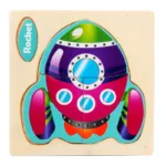 Montessori Wooden 3D Jigsaw Puzzle Cartoon Animals Children Learning Cognition Intelligence Puzzle Game Educational Toy for Kids - Image 26