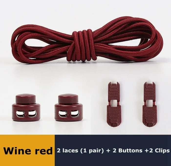 No Tie Shoe Laces Suitable for All Shoes Round Spring Lock Elastic Shoelaces Quick Wear in 1 Second Hiking Sports Lazy Shoelace - Image 23