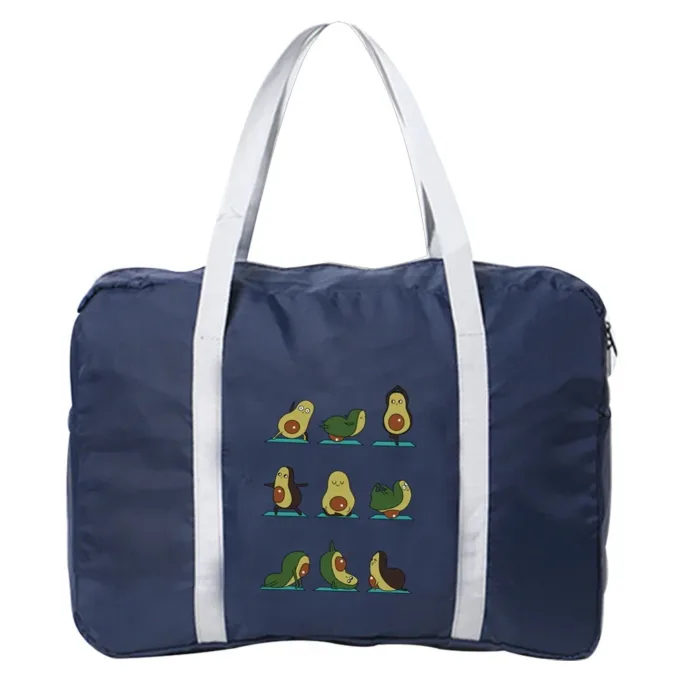 Boston Bags Travel Luggage Bag Foldable Travel Bags Nylon Pack WaterProof Storage Clothes Pack Organizer Avocado Printing Series - Image 21