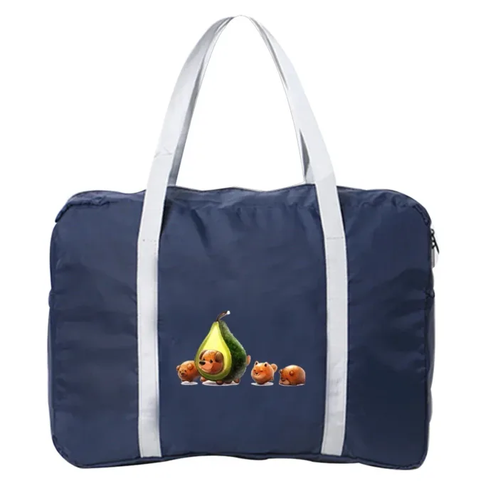 Boston Bags Travel Luggage Bag Foldable Travel Bags Nylon Pack WaterProof Storage Clothes Pack Organizer Avocado Printing Series - Image 15