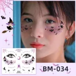 Size:15.8x12cm New Children's Halloween Tattoos Facial Gathering Waterproof Cartoon Temporary Tattoos Sticker - Image 8