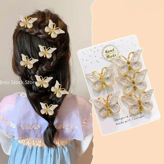 5PCS Sweet Stereoscopic Color Gradient Cute Baby Hairpins Kids Hair Clips Children Headwear Princess Barrette Girls Accessories - Image 4