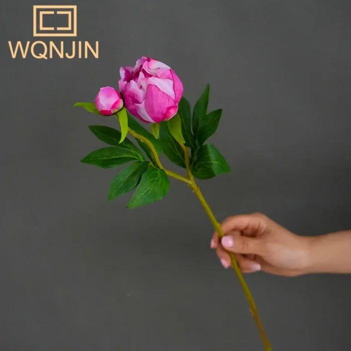 1PC,Peony Peony Simulation Flowers For Wedding Decoration, Living Room Dining Table Decoration, High-end Fake Flower Bouquet - Image 5