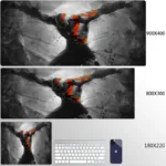 Large Mouse Pad G-God of War Pc Gamer Cabinet Keyboard Computer Game Desk Mat 900x400 Table Rug Gaming Accessories Xxl Mousepad - Image 13