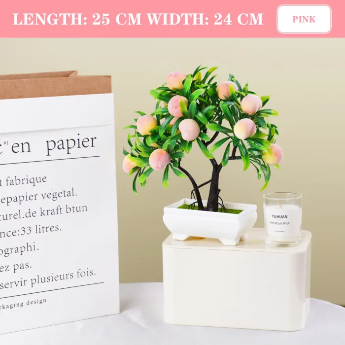 Artificial Fruit Plants Potted Bonsai Ornaments Craft Plant Aesthetic Room Decor Home Wedding Home Office Decoration Accessories - Image 12