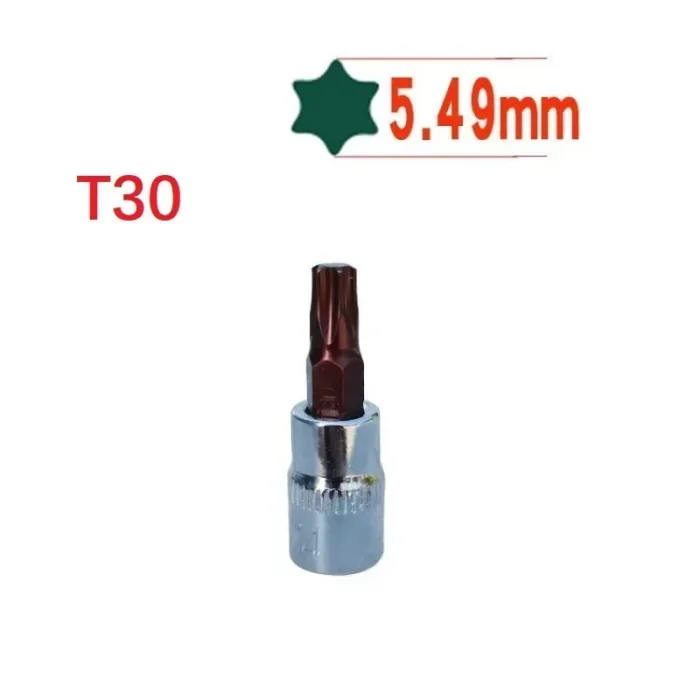 1pc Torx Screwdriver Bit 1/4 Inch Drive Socket Ratchet Socket Wrench Adapter Hand Tools T8 T10 T15 T20 T25 T27 T30 T40 - Image 12