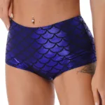 Womens Mermaid Fish Scale Print Booty Shorts High Waisted Hot Pants Party Club Festival Rave Dance Bottoms Sexy Clubwear - Image 7