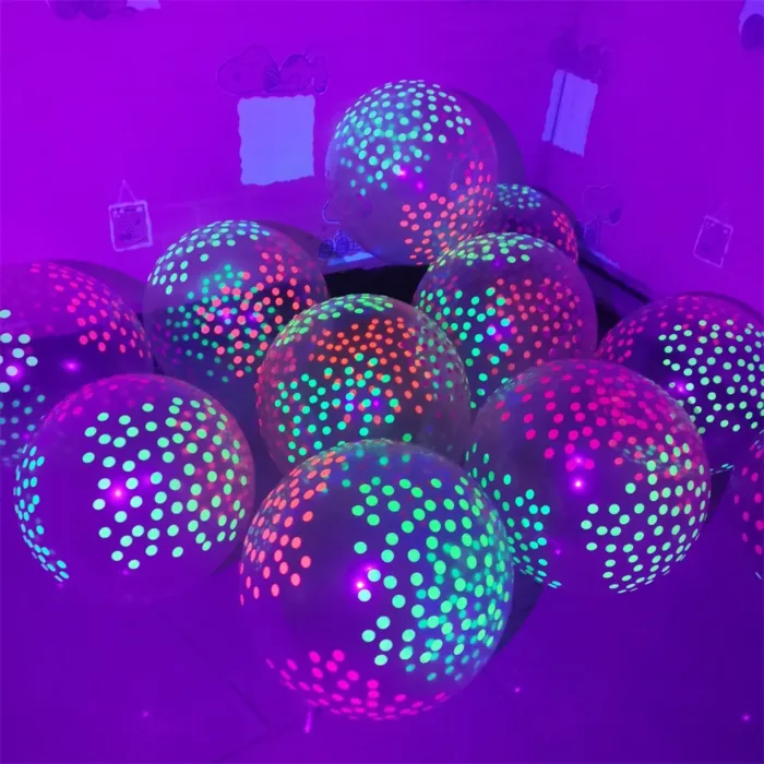 10pcs/lot 12inch UV Neon Glow Latex Balloons Star Fluorescent Luminous Helium Balloons Blacklight Birthday Party Decor Supplies - Image 9