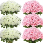 50 Pcs Artificial Rose Flower Silk Roses Bouquet Real Looking Fake Roses for Home Wedding Centerpieces Party Decorations - Image 21