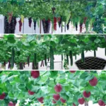 Artificial Grape Leaf Green Vine Sweet Potato Leaf Rattan Plastic Decor Ceiling Vegetable Fruit Orchard Outdoor Wedding Pendant - Image 2