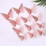 12pcs Suncatcher Sticker 3D Effect Crystal Butterflies Wall Sticker Beautiful Butterfly for Kids Room Wall Decal Home Decoration - Image 6
