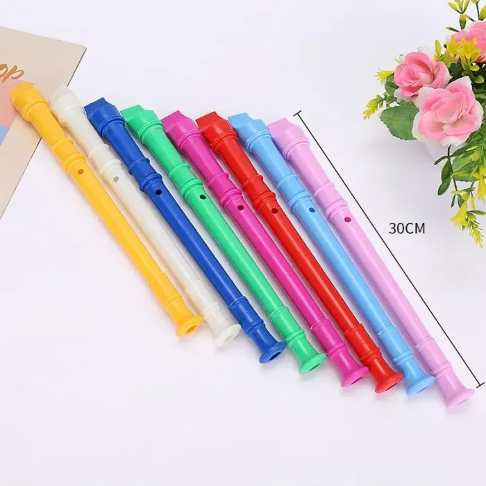 8 Holes Plastic Flute G Key Colourful Woodwind Instrument Random Color for Beginner Music Lesson Children Toy with Clean Stick - Image 5