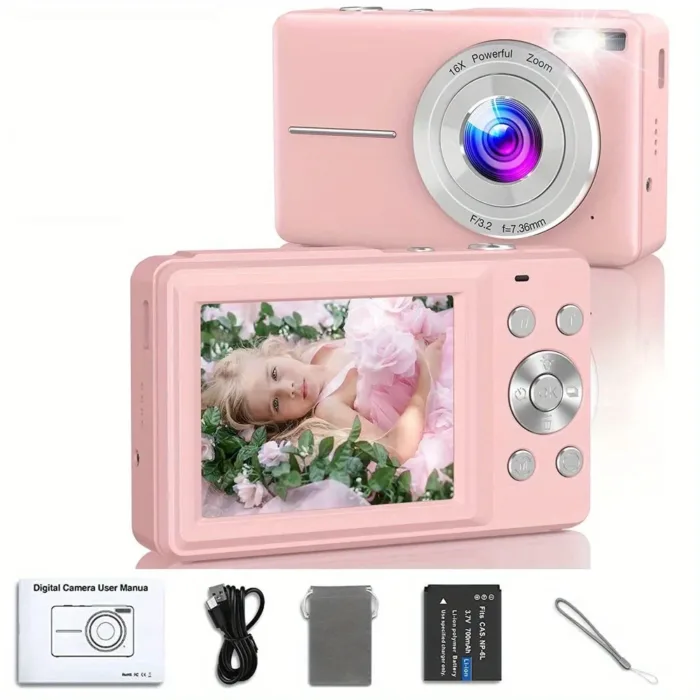 Digital Camera Children Camera for Children Camcorder with 16x Zoom Compact Cameras 1080P 44MP Cameras for Beginner Photography - Image 9