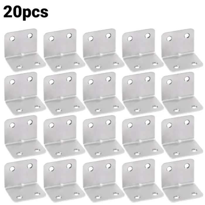 Stainless Steel Corner Bracket 90 Degree Angle Fixed Bracket Fixed Connector for Wood Furniture Fixation Cabinet Accessories - Image 11