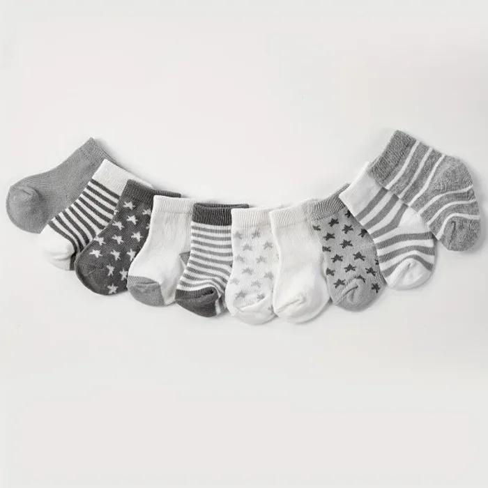 5 pairs/lot New spring and autumn star striped baby socks - Image 3