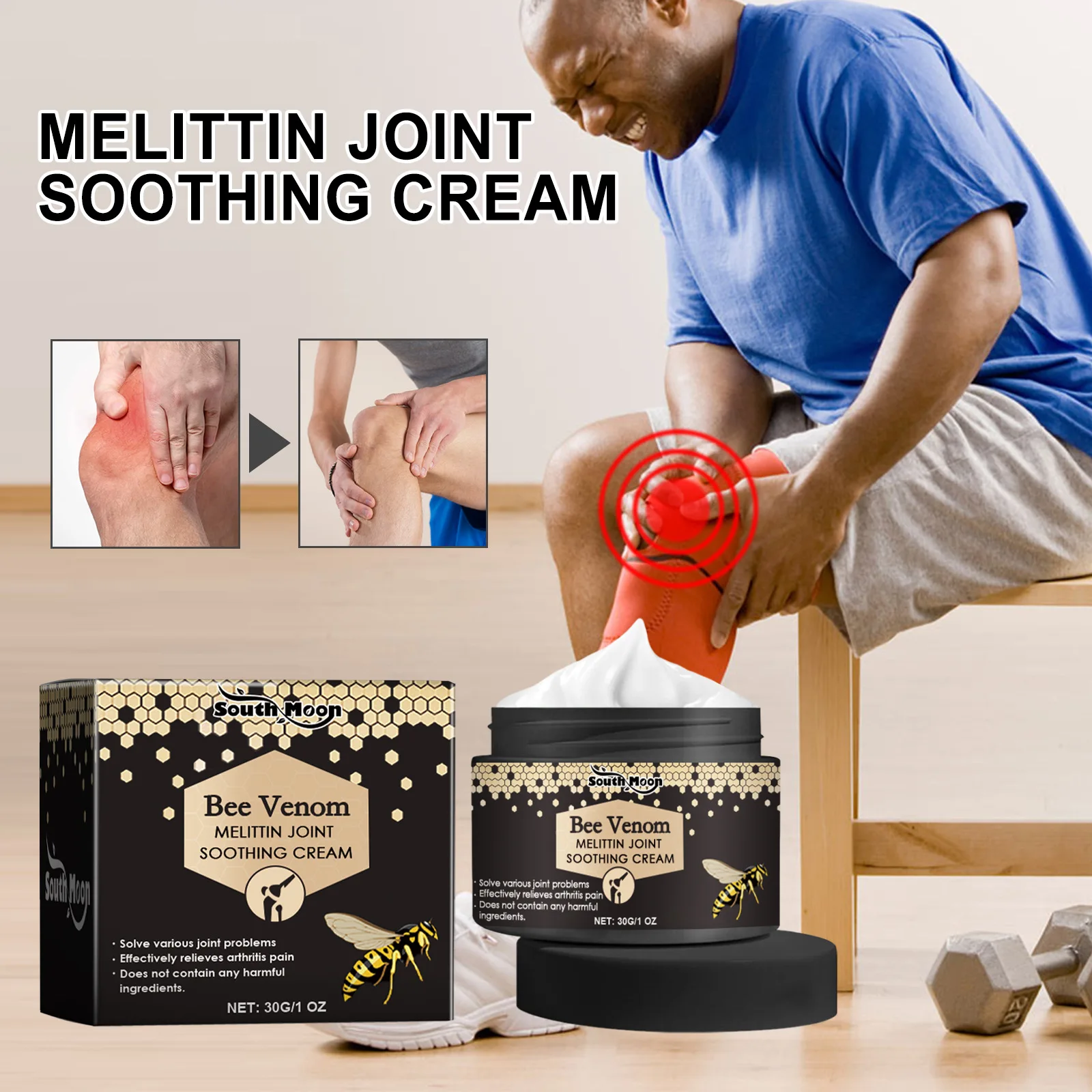 S2fe9c7b0a0fa40d69a77cd399660ba91h.webp Knee and Back Massage Cream Joint Pain Relief Gel Knee Joint Repair Cream Lumbar Spine Repair Massage Personal Health Care - Image 1