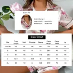 Women's Floral Print Pajama Set Short Sleeve Button Up Top and Elastic Waistband Shorts for Comfortable Sleep and Lounging - Image 6