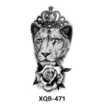 210 * 114mm Dragon, Snake, Lion Tattoo Sticker For Men And Women Black And White Color Transfer Printing Temporary Tattoos Art - Image 42