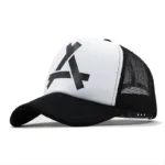 Embossed Triangle Mesh Baseball Caps Women Breathable Mesh Snapback Hats Red Black Casual Sport Hats Cap Unisex Men Fishing - Image 3