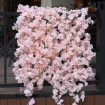 Artificial Flowers Cherry Blossom Sakura Garland Wedding Arch Garden Backdrop Home Party Decoration Silk Fake Plants Vine 230cm - Image 2