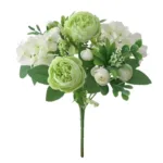 Blue Silk Bouquets Artificial Forest Hydrangea Peony Bud Wedding Bride Hand Bouquet Home Garden Desktop Flower Arrangement Decor - Image 10