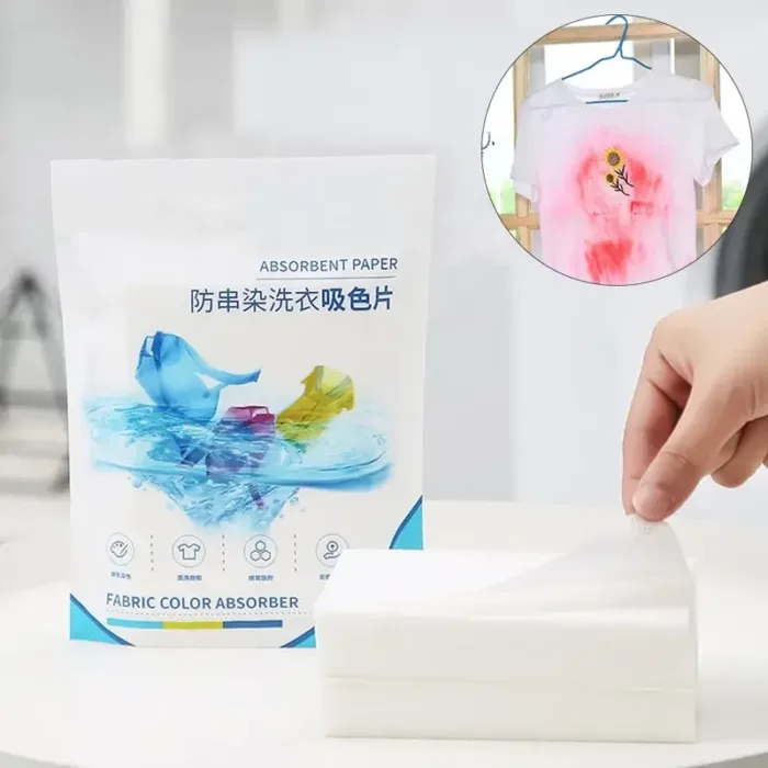 50 PCS/Bag Laundry Tablets Laundry Paper Anti-Staining Clothes Sheets Anti-String Mixing Color Absorption Washing Accessories - Image 1