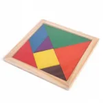 Kids Montessori Wooden Tangram Jigsaw Puzzle Wood Toys Colorful IQ Game Brain Teaser Intelligent Educational Toys for Childre - Image 6