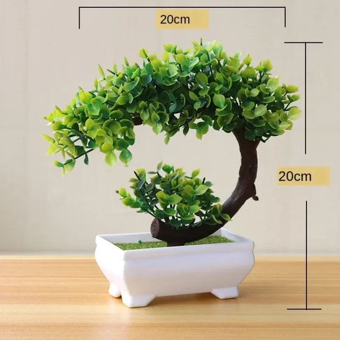 Green Artificial Plants Bonsai Small Tree Pot Plants Simulation Plastic Flowers Potted Ornaments Home Hotel Garden Decoration - Image 14