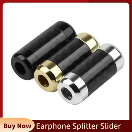 Earphone Splitter Slider DIY Connector Audio Cable Carbon Fiber Y Type 1 To 2 Splitters Headphone Plug Consumer Electronics
