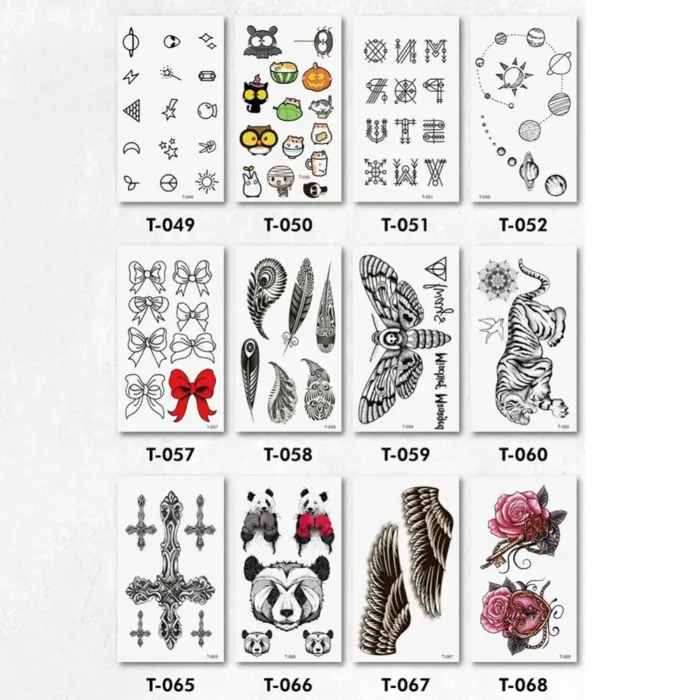 Waterproof 1 Sheet Art Body Art Temporary Tattoo Sticker Flower Animal Bowknot Body Art - Image 2