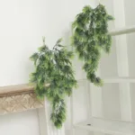 Palm Artificial Plants Plastic Vine Hanging Wall Fern Turtle Leaf Ivy Green Decoration for Wedding Home Party Living Room Store - Image 4