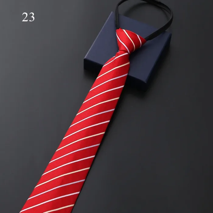 8Cm Daily Wear Lazy Zipper Cravat Necktie Accessories Men's Tie Jacquard Classic Fashion Wedding Party Gift Men Slim Skinny Tie - Image 9