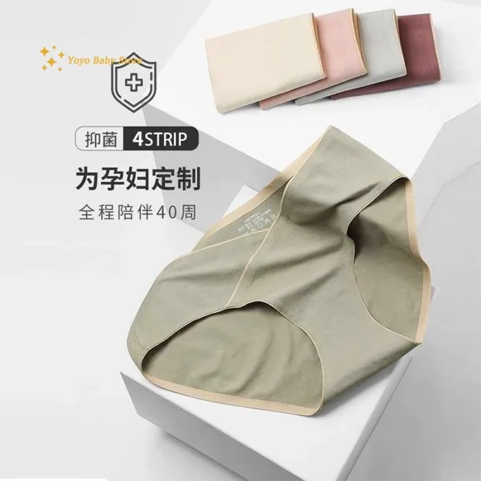 Cotton Maternity Briefs Across V Low Waist Belly Underwear for Pregnant Women 100 KG Can Wear Pregnancy Panties Intimates - Image 2