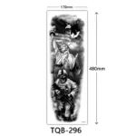 Body Art Full Fake Tatoo Tiger Wolf Flowers Rose Large Arm Tattoo Sticker Full Sleeve Waterproof Semi Permanent Tattoo Women Man - Image 32