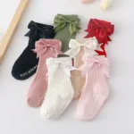 Toddler Socks Baby Accessories Girl Cute Bow Non-slip Floor Socks Children Kids Mid-tube Cotton Socks Infant Newborn Boy Clothes - Image 3