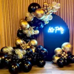 107pcs black gold balloon set. Graduation season New Year's Retirement Wedding Birthday Gender reveal party supplies decoration - Image 4